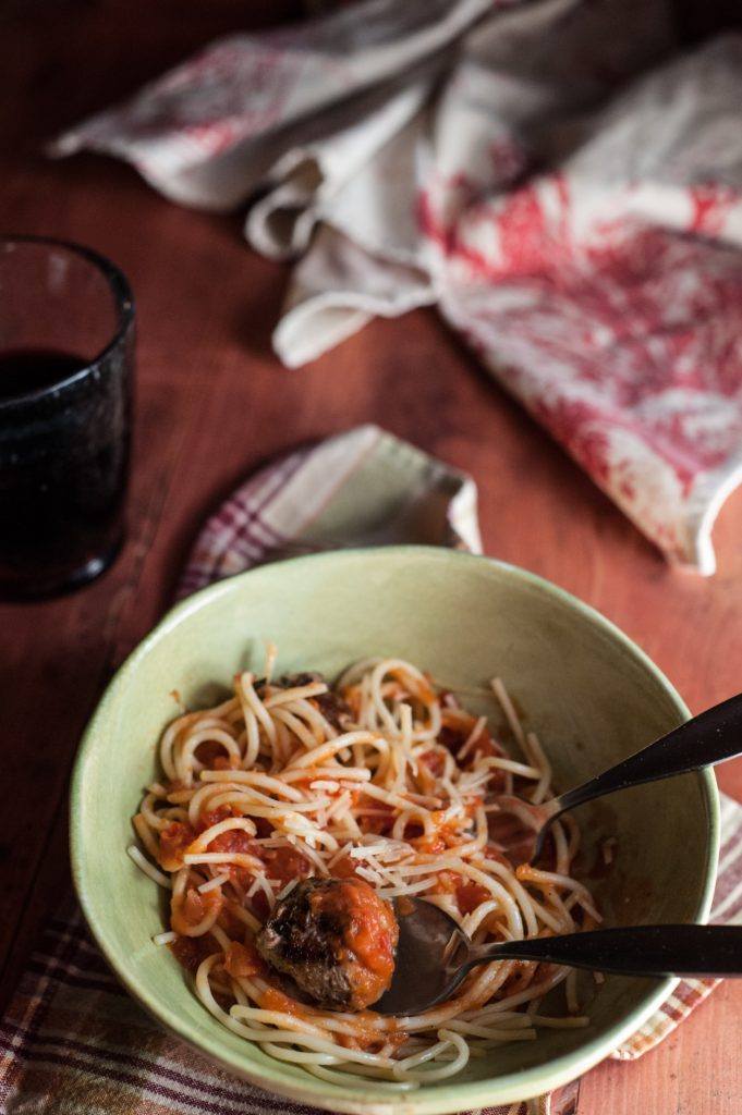 Spagetti Marinara with Meatballs