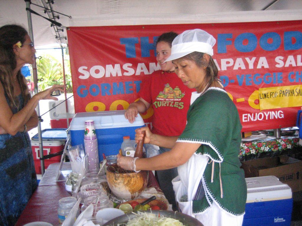 Green Papaya Salad at Paradise Farmers Market Hawaii