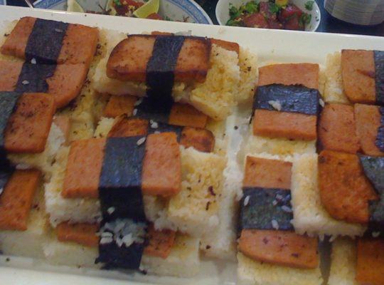 Spam Musubi, by students at Santa Rosa Junior College