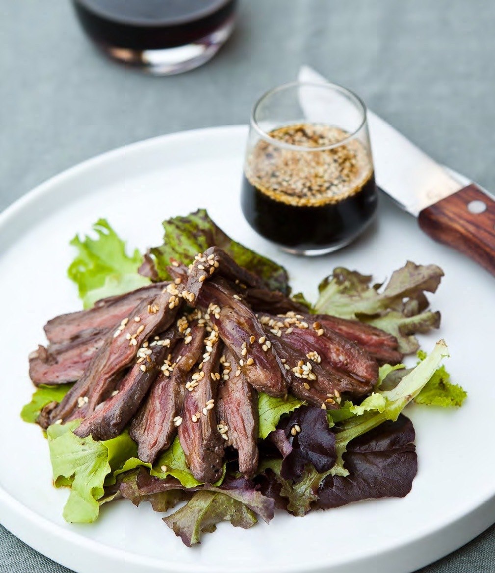 Zing! Soy-Lime Sauce on Grilled Skirt Steak
