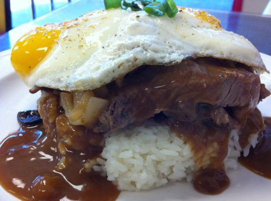 Egg and Beef on White Rice
