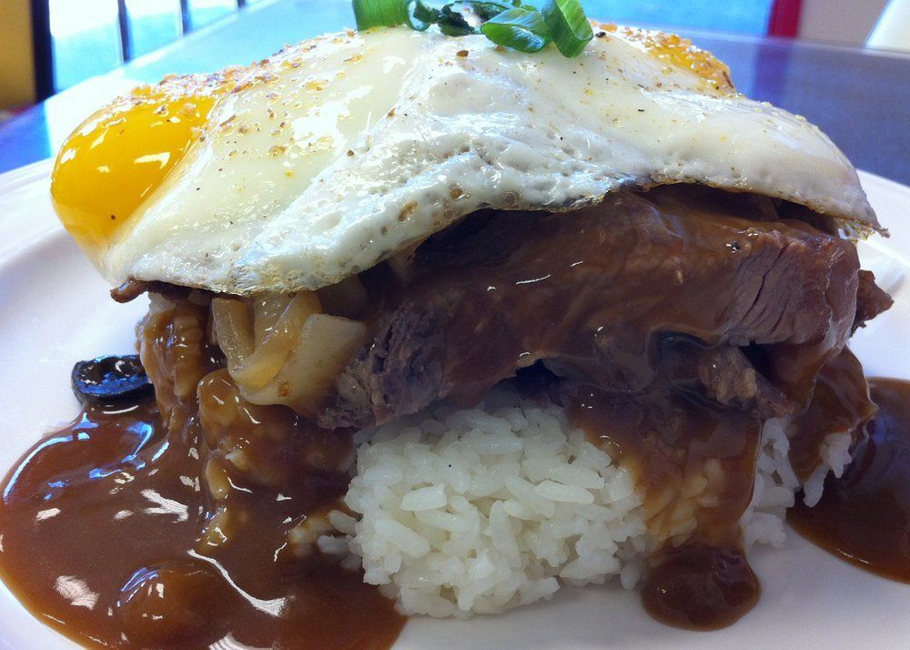 Egg and Beef on White Rice