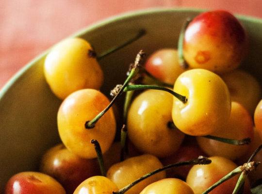 poached cherries