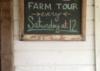 Farm tour sign