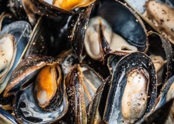 Roasted Mussels with black pepper