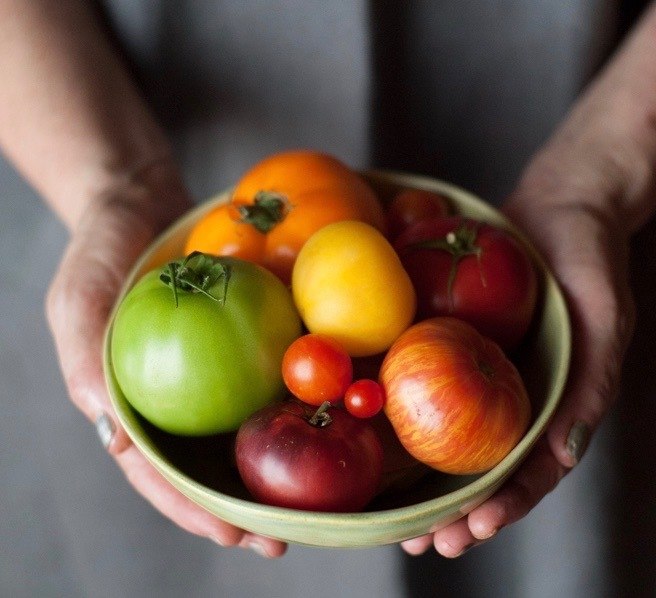 Bowl of Heirloom Tomatoes